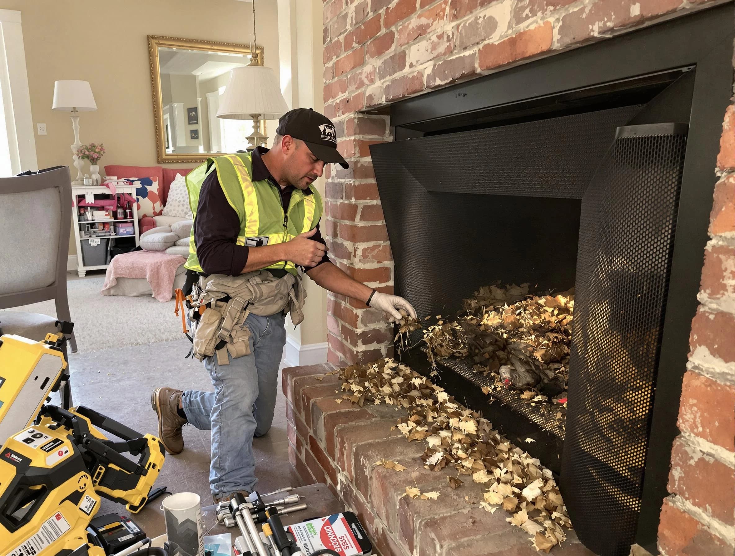 Safe screening installation by Brick Chimney Sweep in Brick, NJ