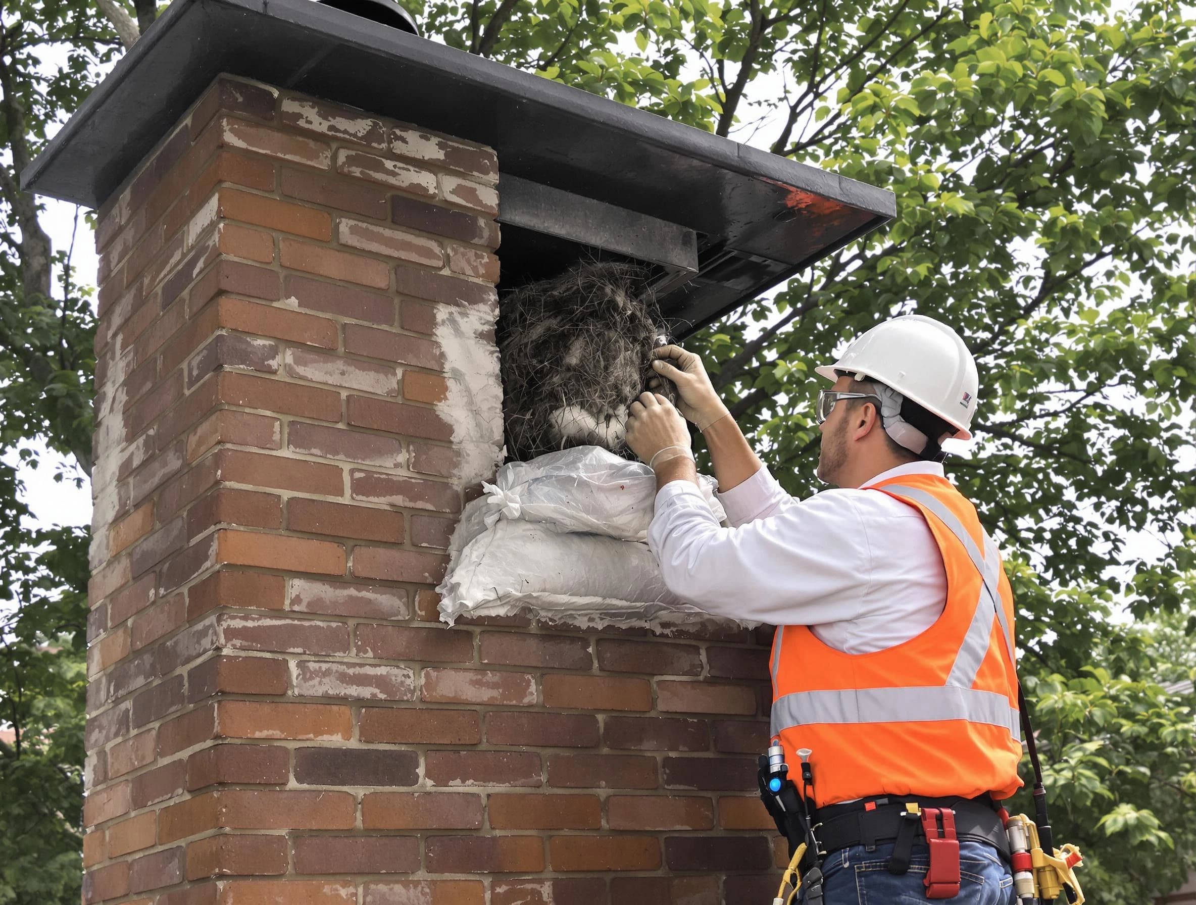 Humane removal of debris and animals by Brick Chimney Sweep in Brick, NJ