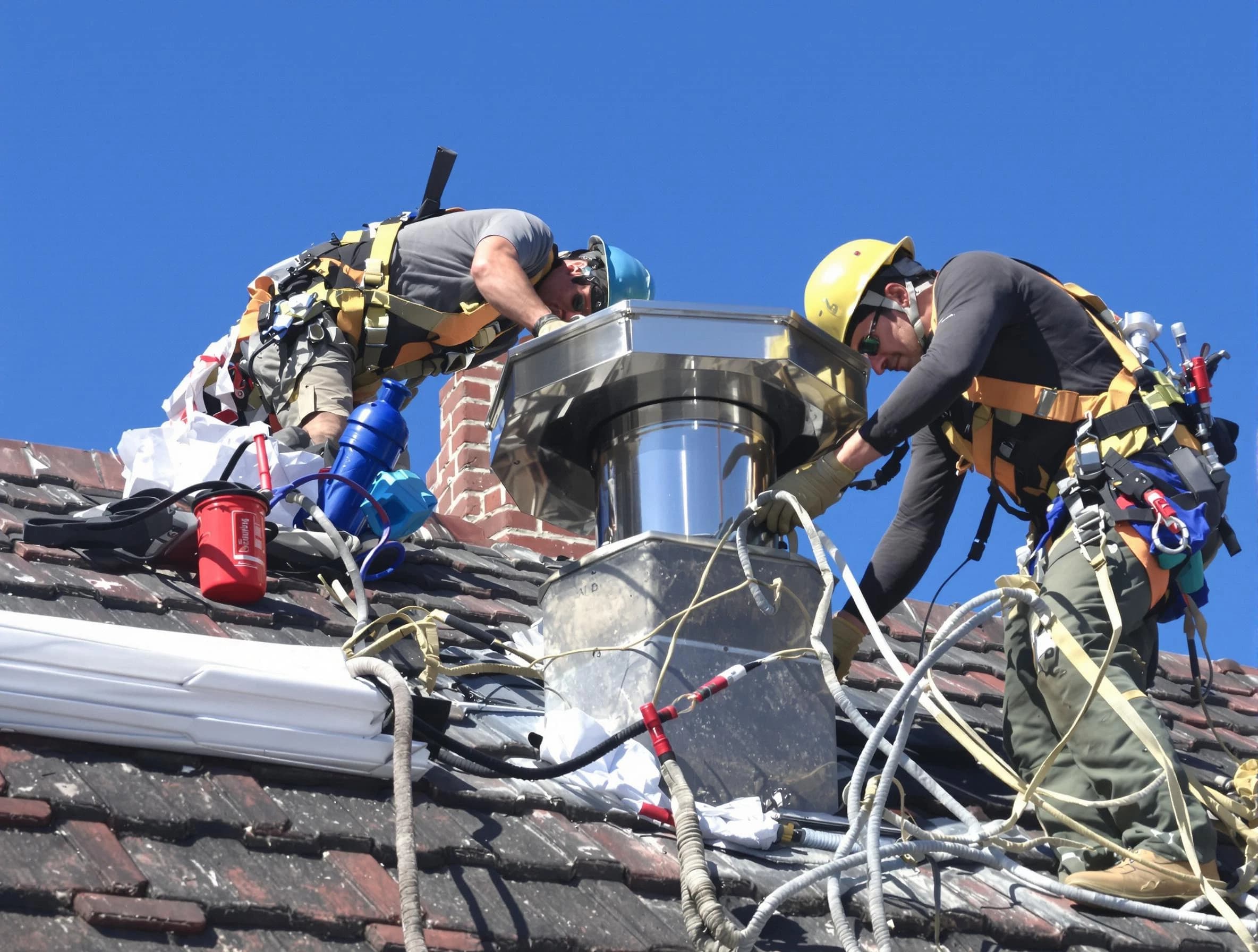 Protective chimney cap installed by Brick Chimney Sweep in Brick, NJ