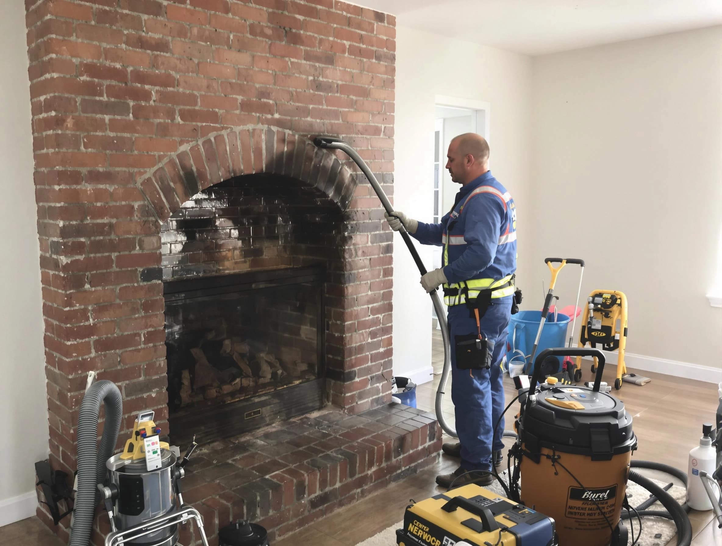 Brick Chimney Sweep expert performing detailed chimney sweep in Brick, NJ