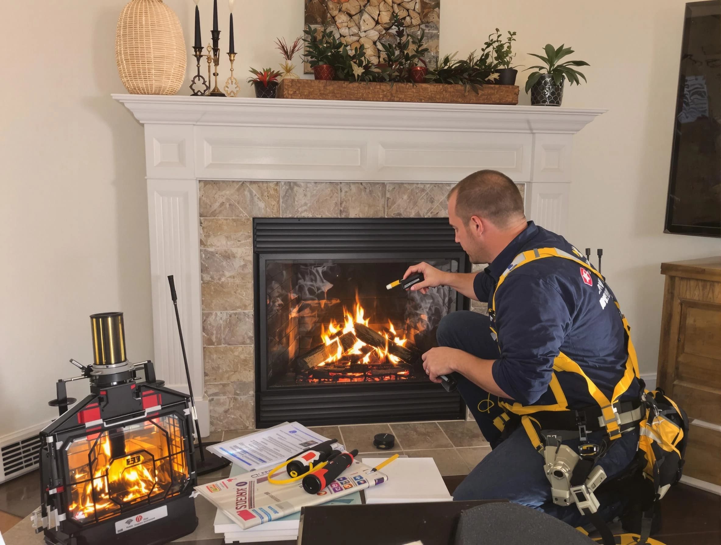 Safety-focused fireplace inspection by Brick Chimney Sweep in Brick, NJ